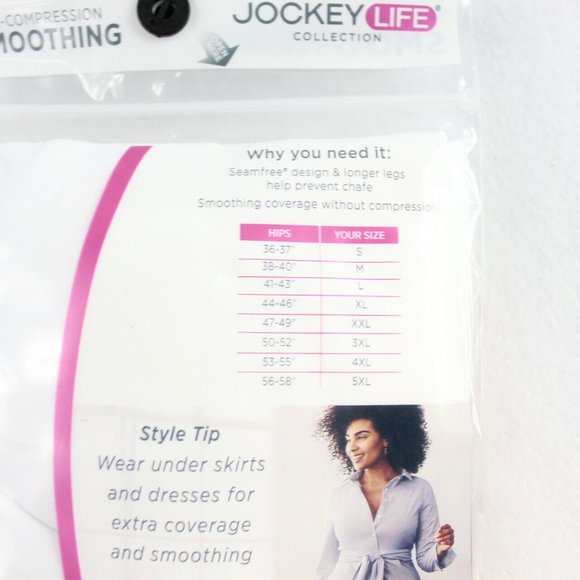 Jockey Life No-Chafe Seamfree Slipshort White - Picture 8 of 8